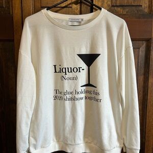 Lilicloth Graphic White Crewneck Sweatshirt